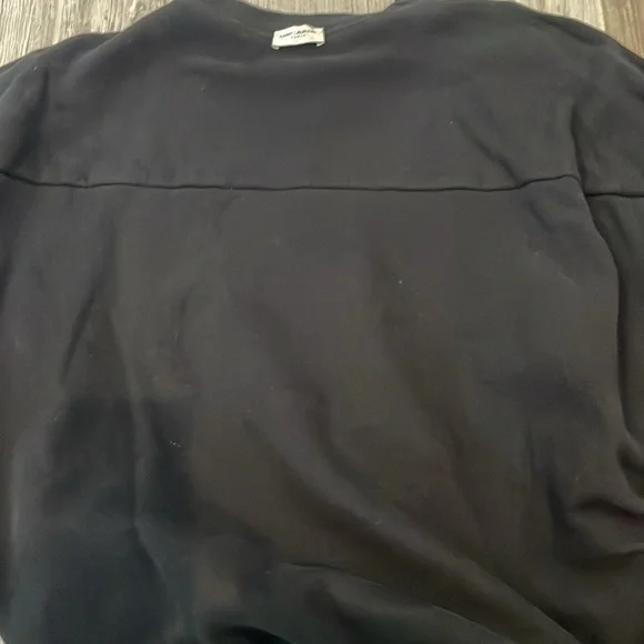 Saint Laurent Women's Glitter-Logo Cropped Sweatshirt - Picture 8 of 8